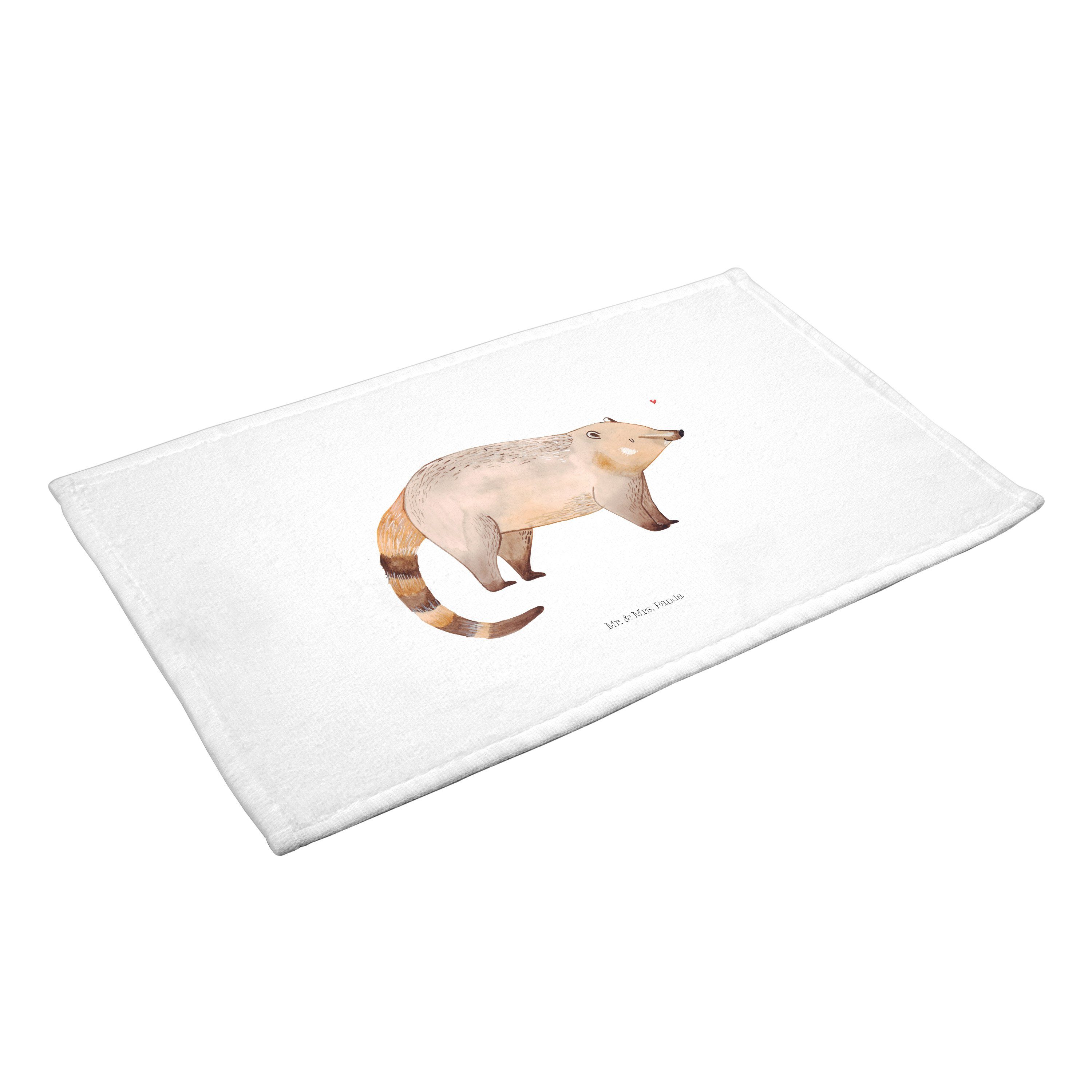 Mr. & Mrs. Panda Handtuch Nasenbär Geschenk, - Weiß (1-St) - Baby, Handtücher, Handtuch, R, Tiermotive