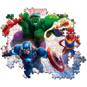 Clementoni® Puzzle Glowing Lights - Marvel Avengers, 104 Puzzleteile
