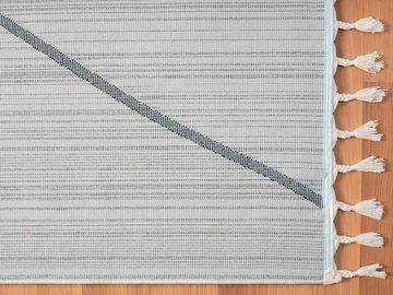 Hochflor-Teppich Moroccan Signature, Myflair Möbel & Accessoires, rechteckig, Höhe: 24 mm, modern, marokkanisches Design, Rauten Muster, weich, mit Fransen