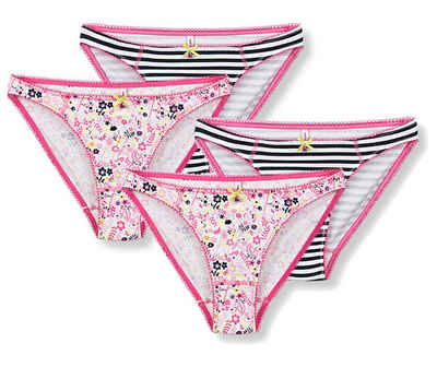 Schiesser Slip Uncover (Set, 4-St., Set) Mädchen Bikini Slip, 4er Pack, Unterhose, Baumwolle