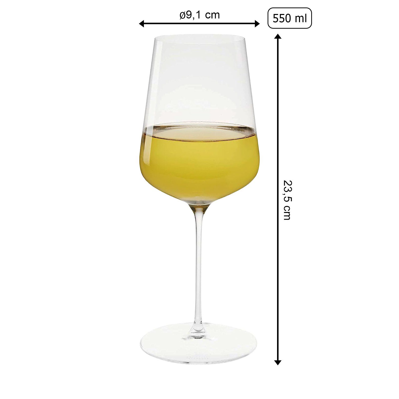 SPIEGELAU Weinglas Definition Universalgläser 550 ml 2er Set, 2-tlg., Glas