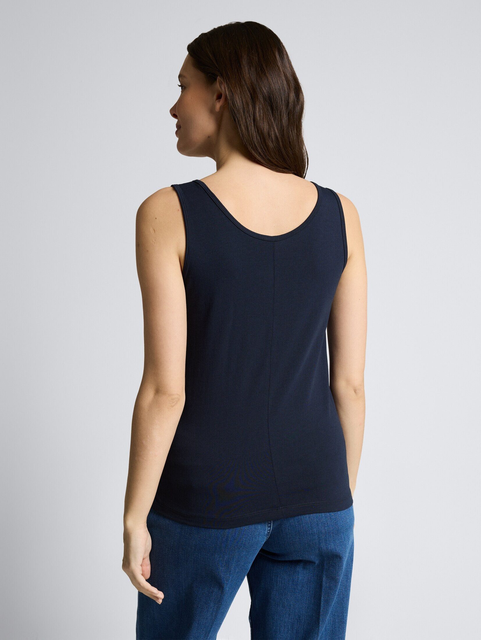 TOM TAILOR Trägertop T-Shirt Slim Fit Top mit Rundhalsausschnitt