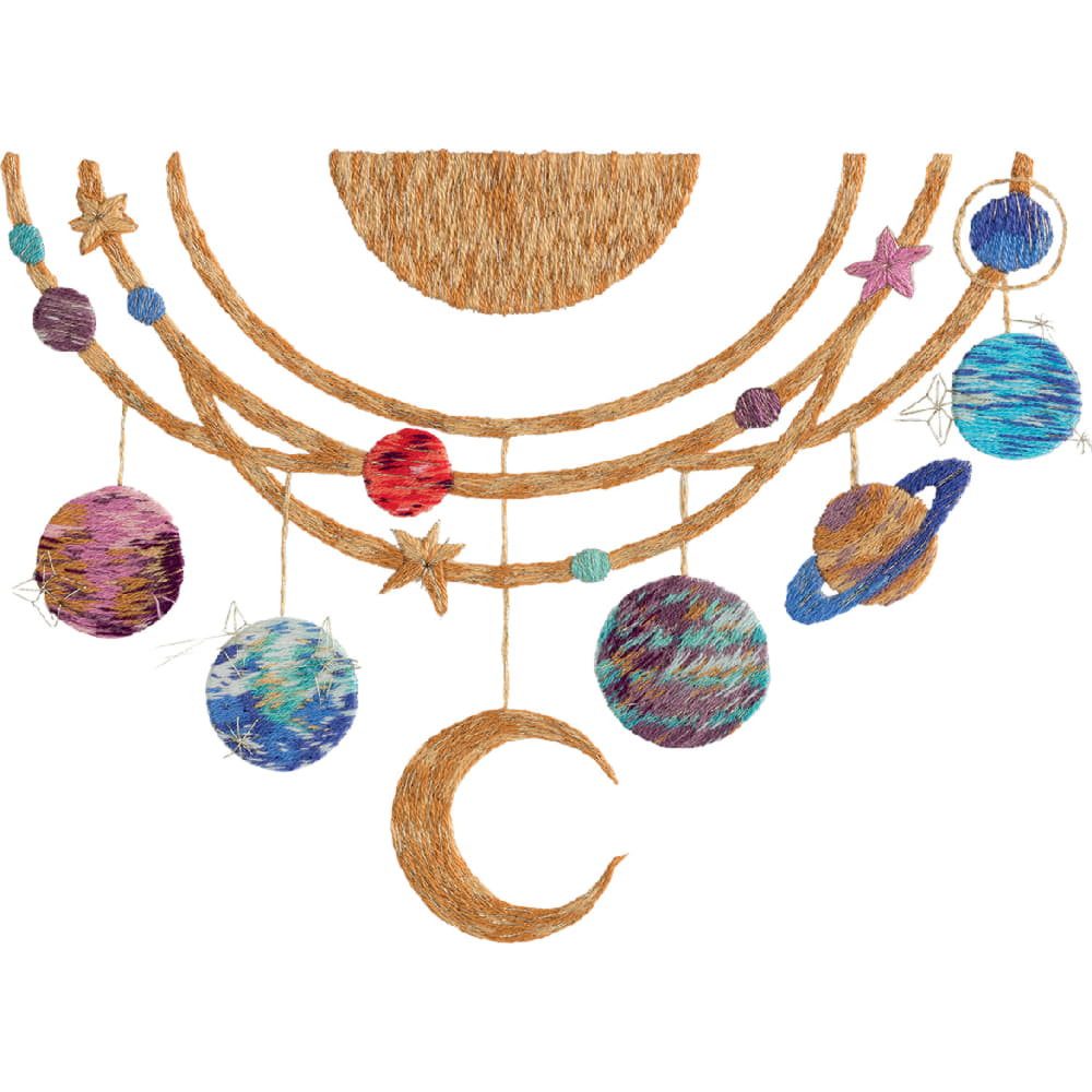 Panna Kreativset Kit di punti di raso timbrati Panna "Helios", 20x13cm, fai da te, (embroidery kit by Marussia)
