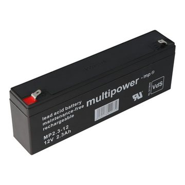 Multipower Multipower MP2.3-12 Blei Akku, 4,8mm Faston Stecker, früher Multipowe Akku 2300 mAh (12,0 V)
