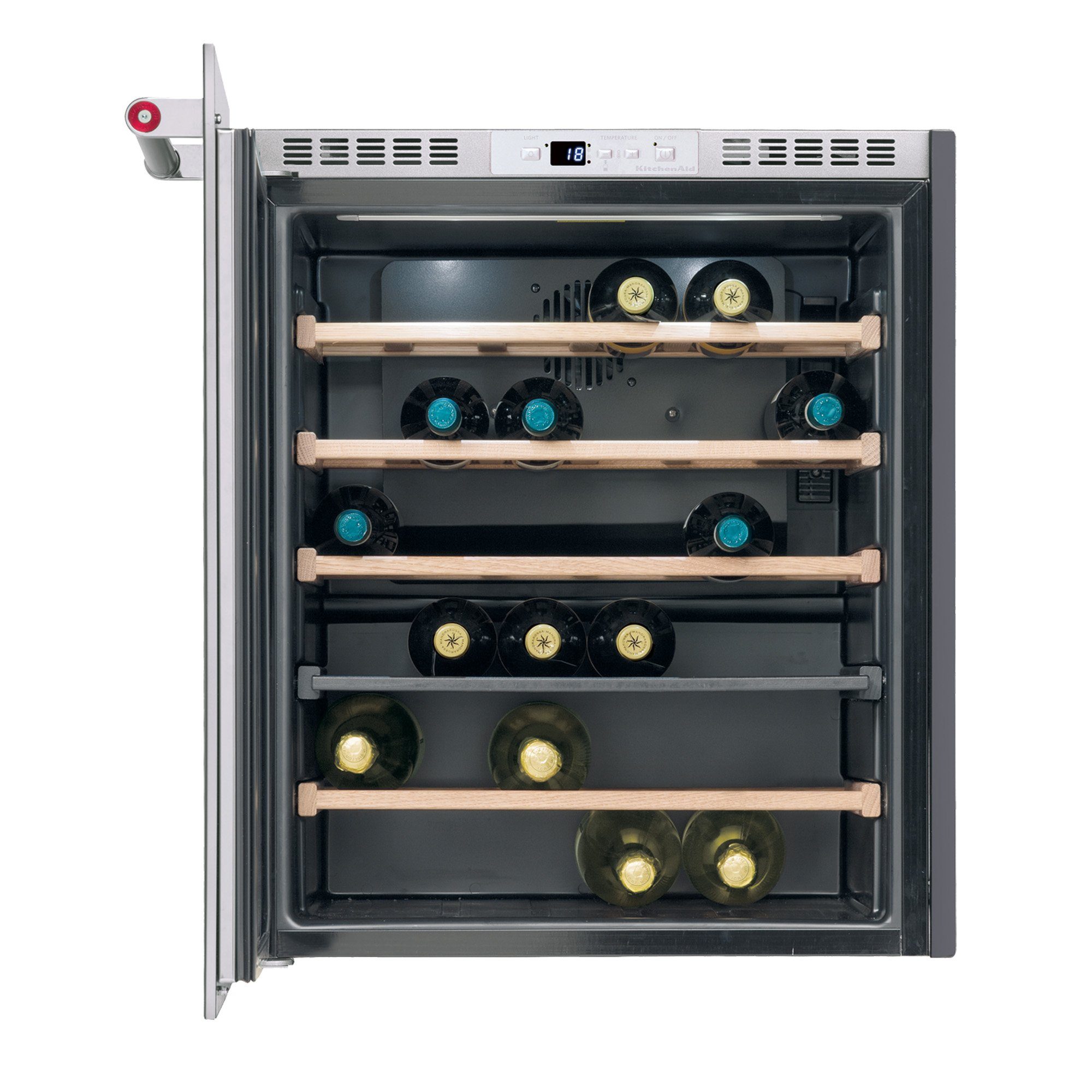 KitchenAid Weinkühlschrank KCBWX 70600L, für á 0,75l,Weinlagerschrank, Standardflaschen 36 N KLIMAKLASSE