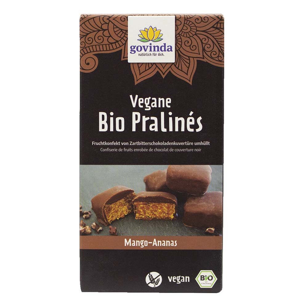 Govinda Süßigkeit Vegane Pralinés - Mango-Ananas 70g