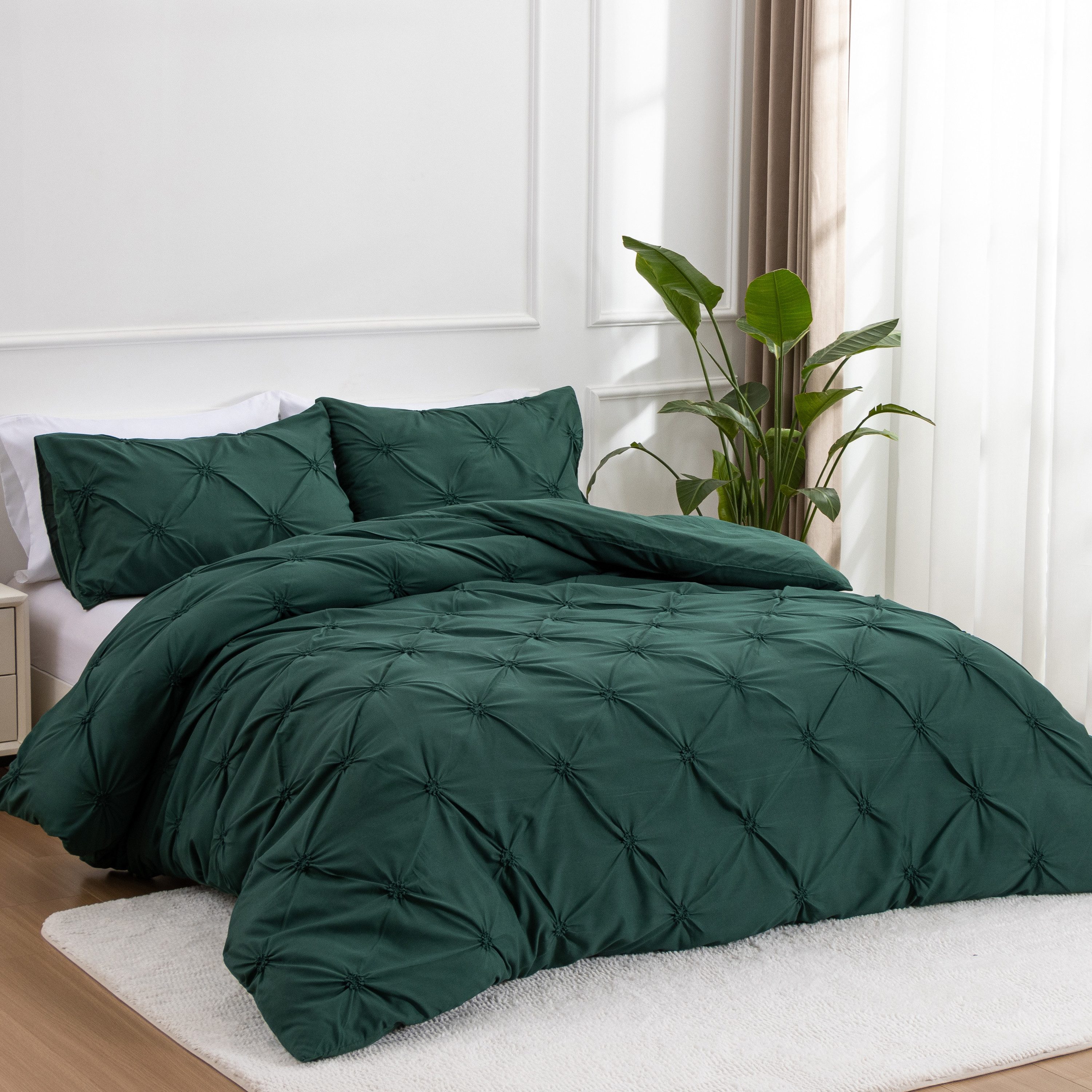 ibettertec Bettwäsche Bettwäsche Pinch Pleat Bettbezug günstig online kaufen
