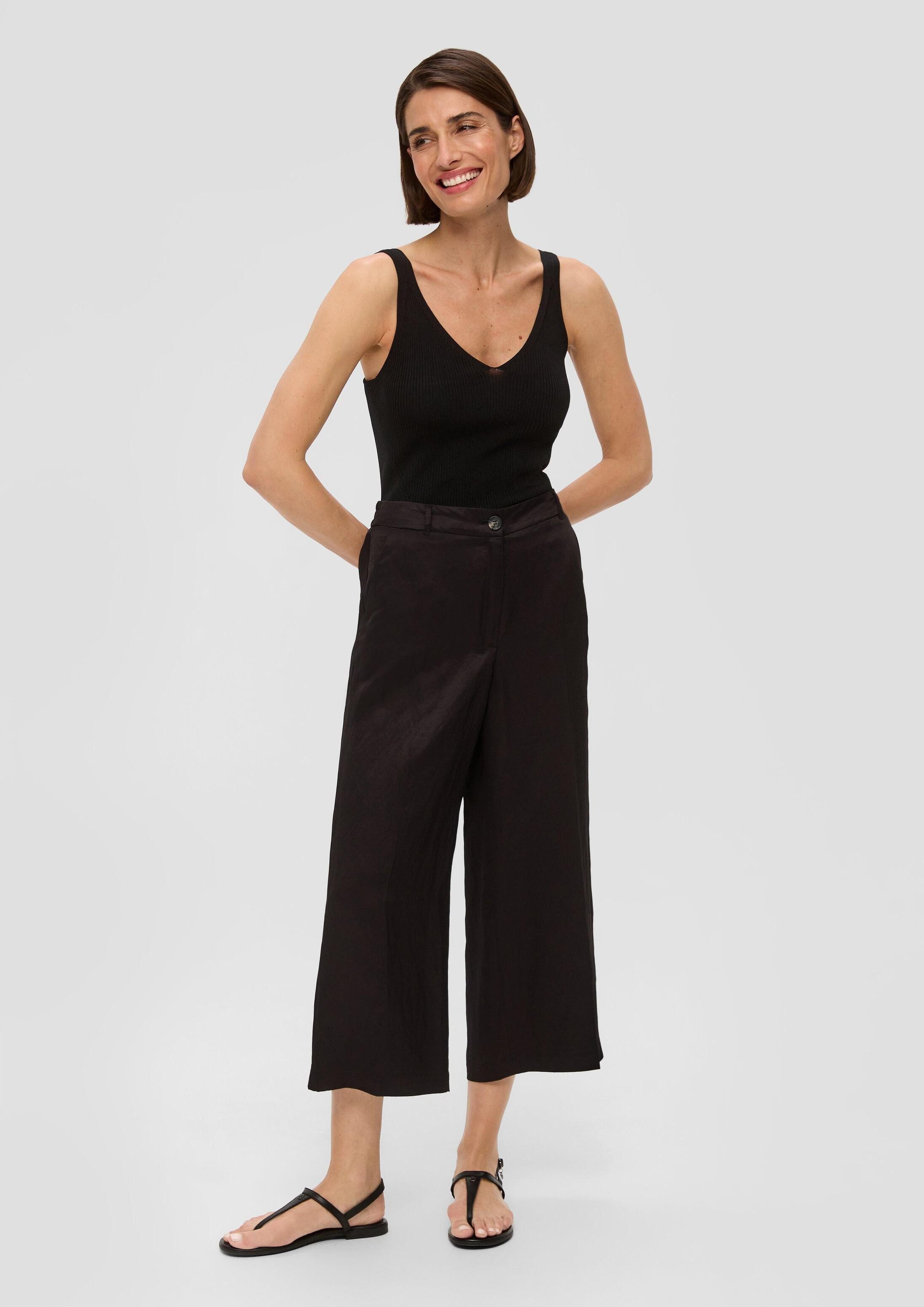 s.Oliver Culotte Hose Culotte mit Wide leg