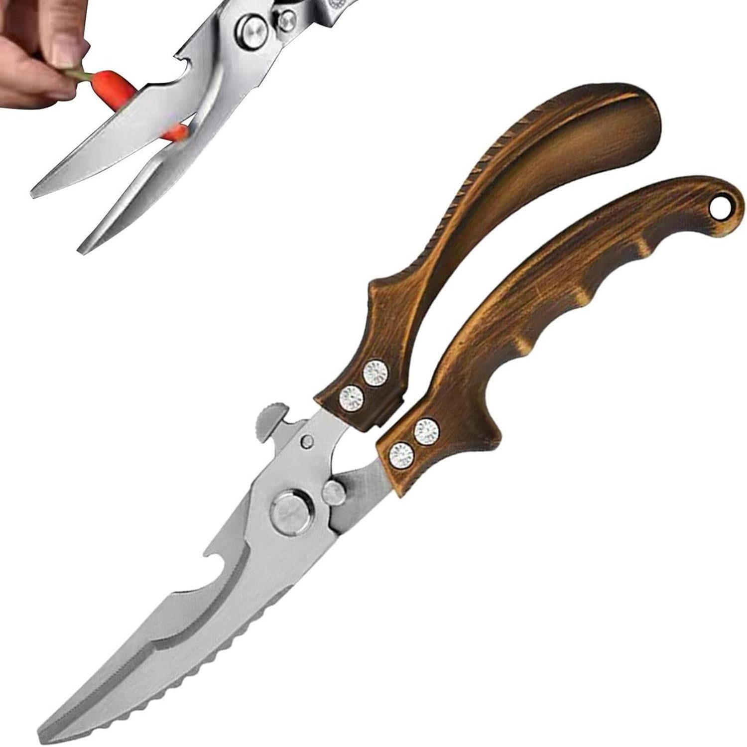 UniqueFire Geflügelschere Geflügelschere Hähnchenschere Fleischschere Edelstahl Küchenscheren, (1-tlg)