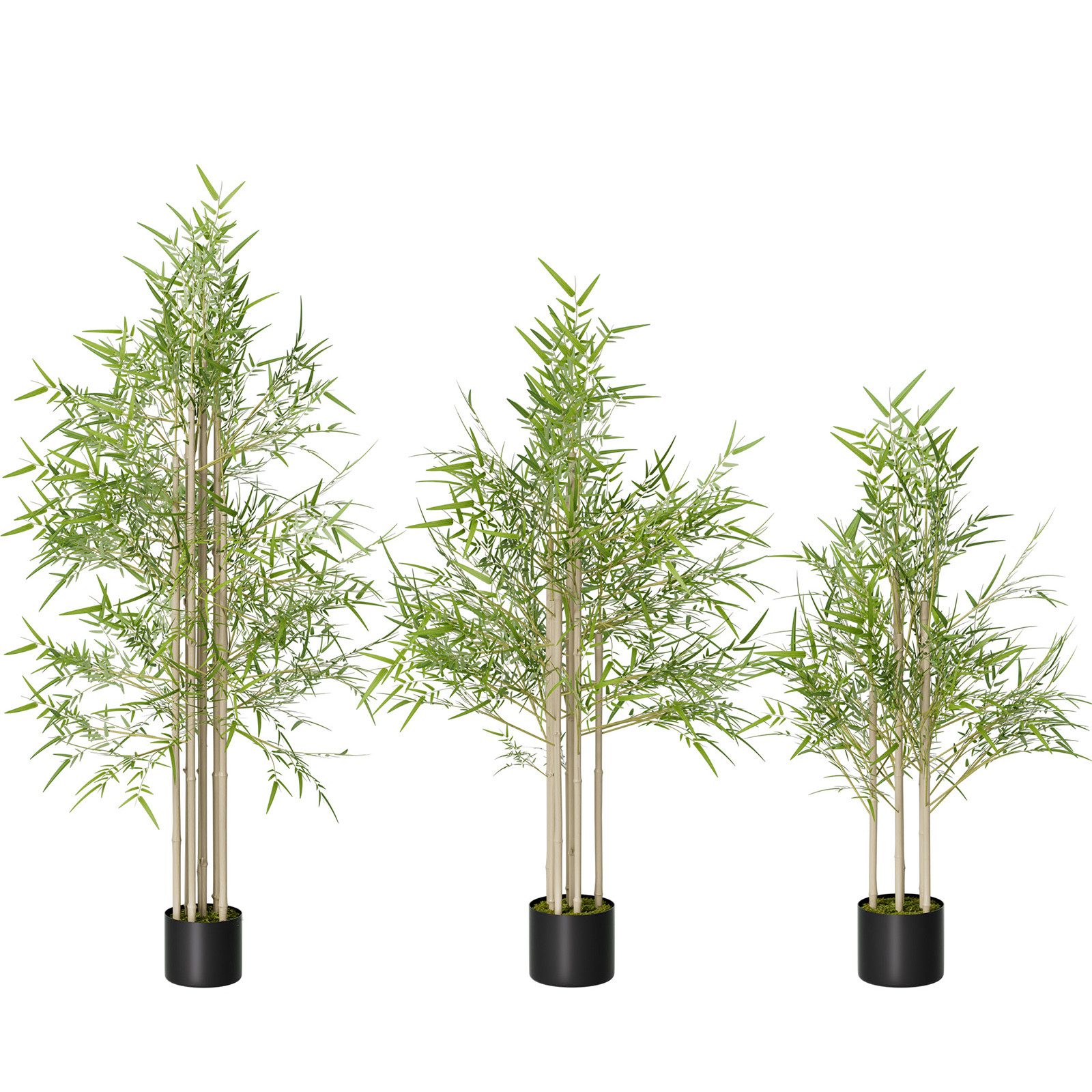 Kunstbaum Bambus Ficusbaum 100/120/150 cm Künstliche Pflanzen, FIVMEN, Höhe 100 cm, Künstlichkunstbaum für Wohnzimmer Schlafzimmer Büro Deko