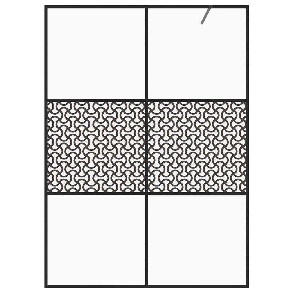 vidaXL Duschwand 140 x 195 cm Walk In Duschwand für Begehbare Dusche mit Klarem ESG-Gla
