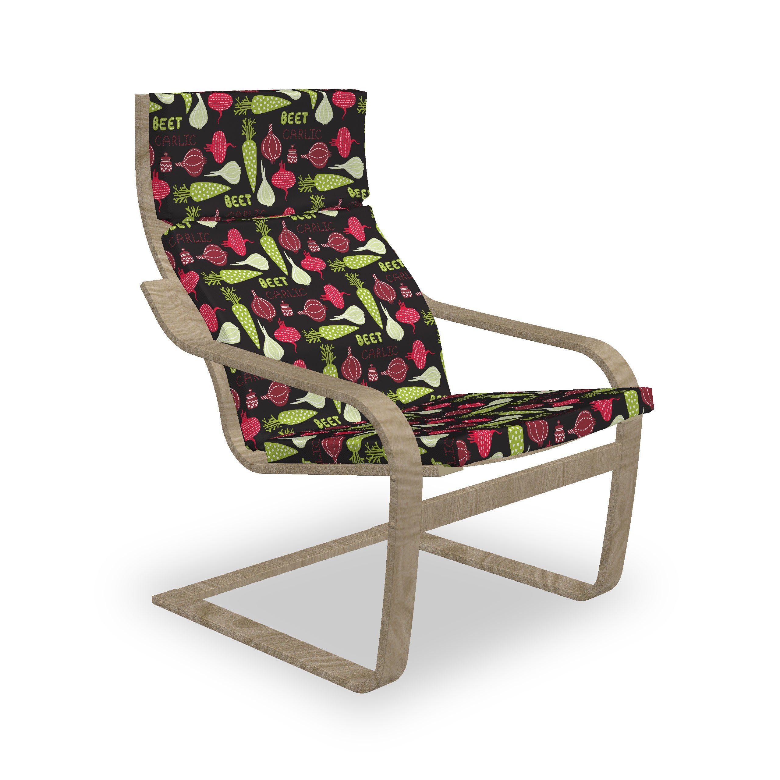 Stuhlkissen Sitzkissen Stuhlkissen mit und Reißverschluss, mit Herz-gestrichelte Abakuhaus Gemüse Hakenschlaufe Linien