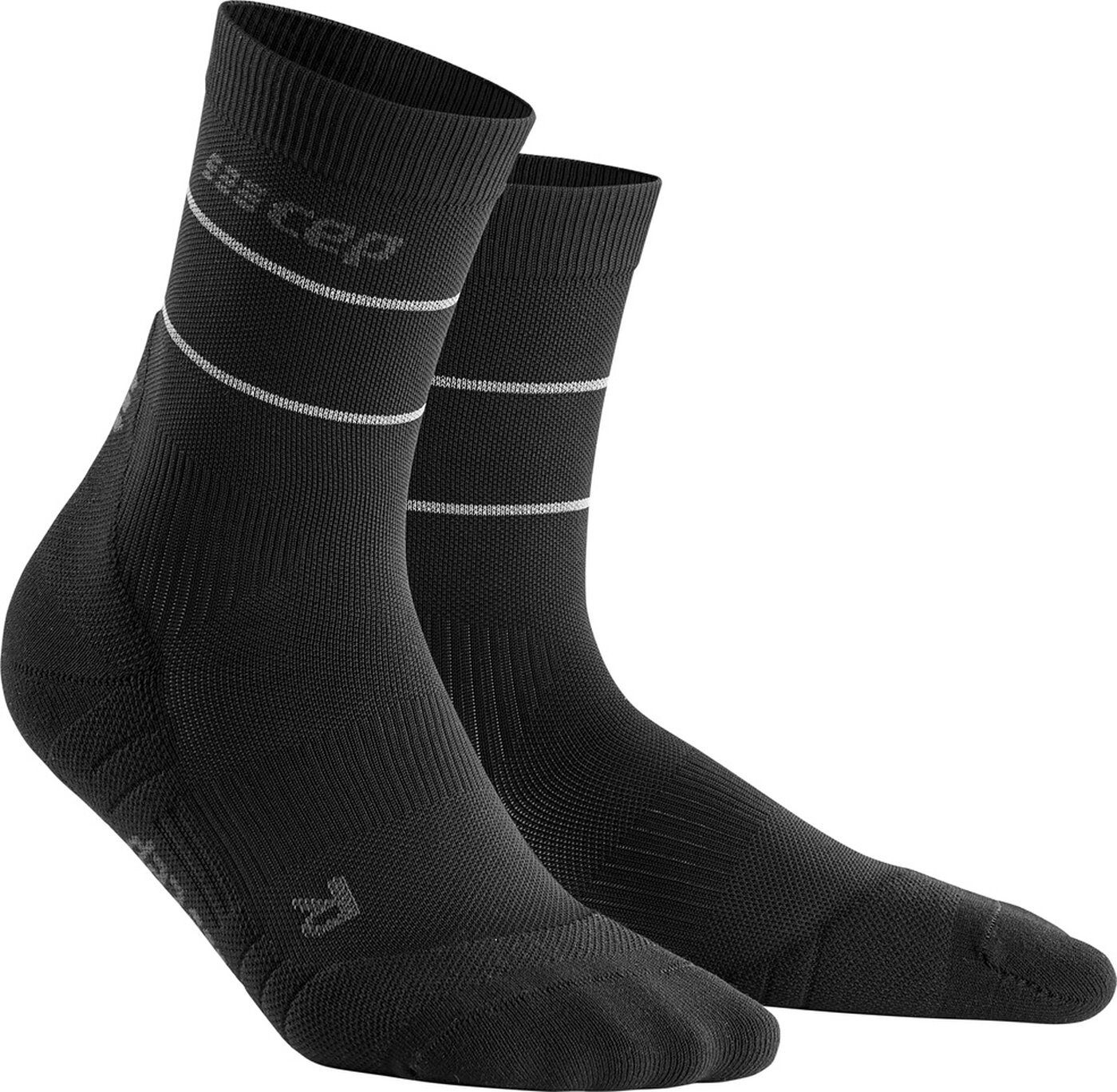 CEP Laufsocken CEP reflective mid cut socks, women BLACK