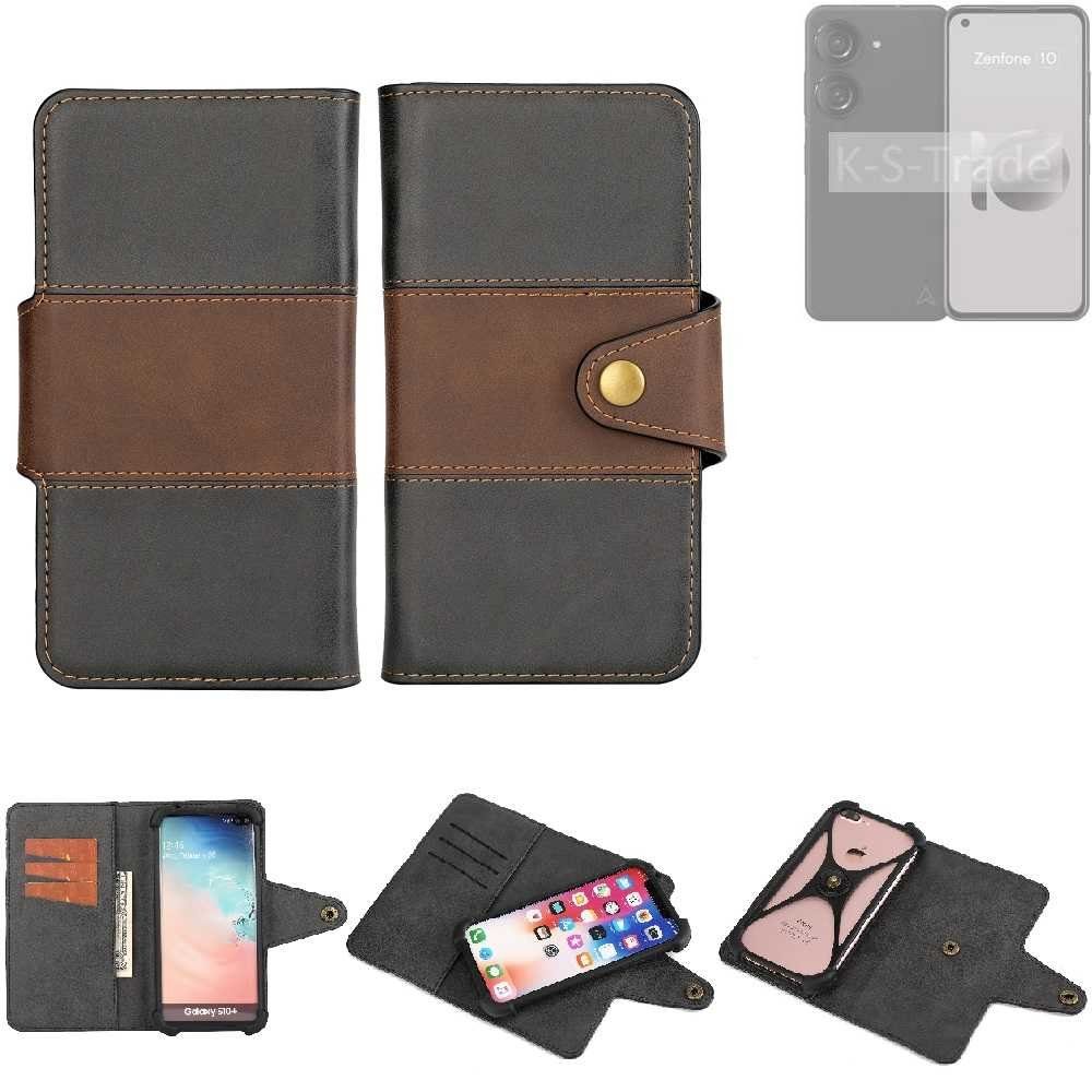 K-S-Trade Handyhülle für Asus Zenfone 10, Handyhülle Schutzhülle Hülle Bookstyle Wallet-Case Bumper