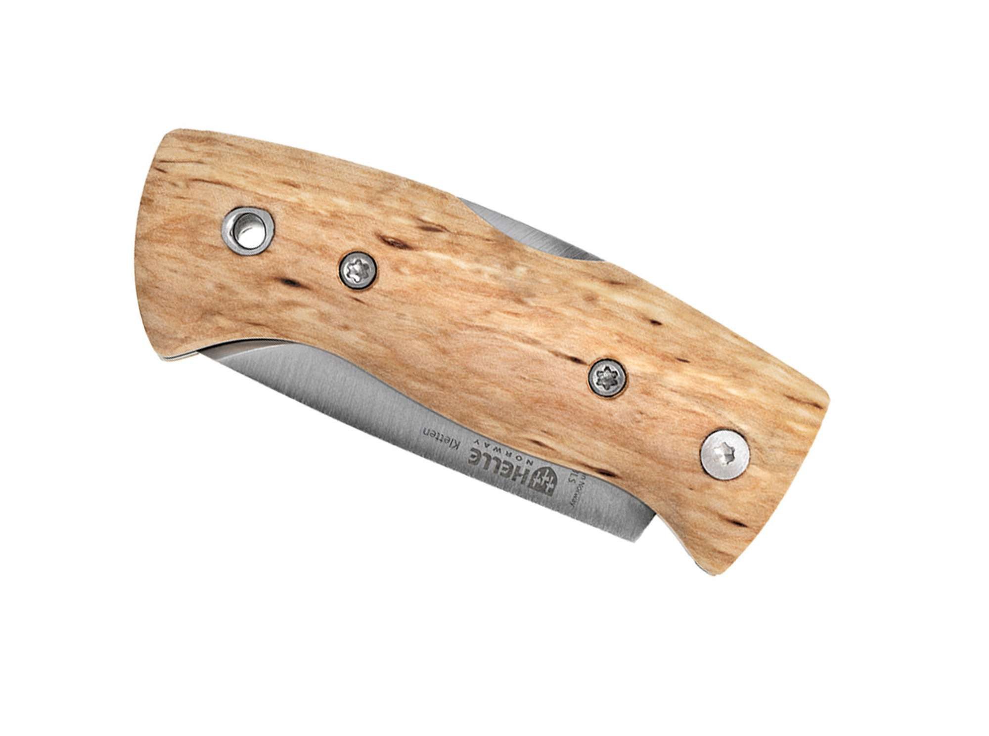 Helle Taschenmesser Helle Kletten Taschenmesser Laminatstahl Birke Leder