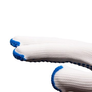 Arbeitshandschuhe Arbeitshandschuhe - Strickhandschuhe mit blauen PVC-Noppen K1300 Gr&ou