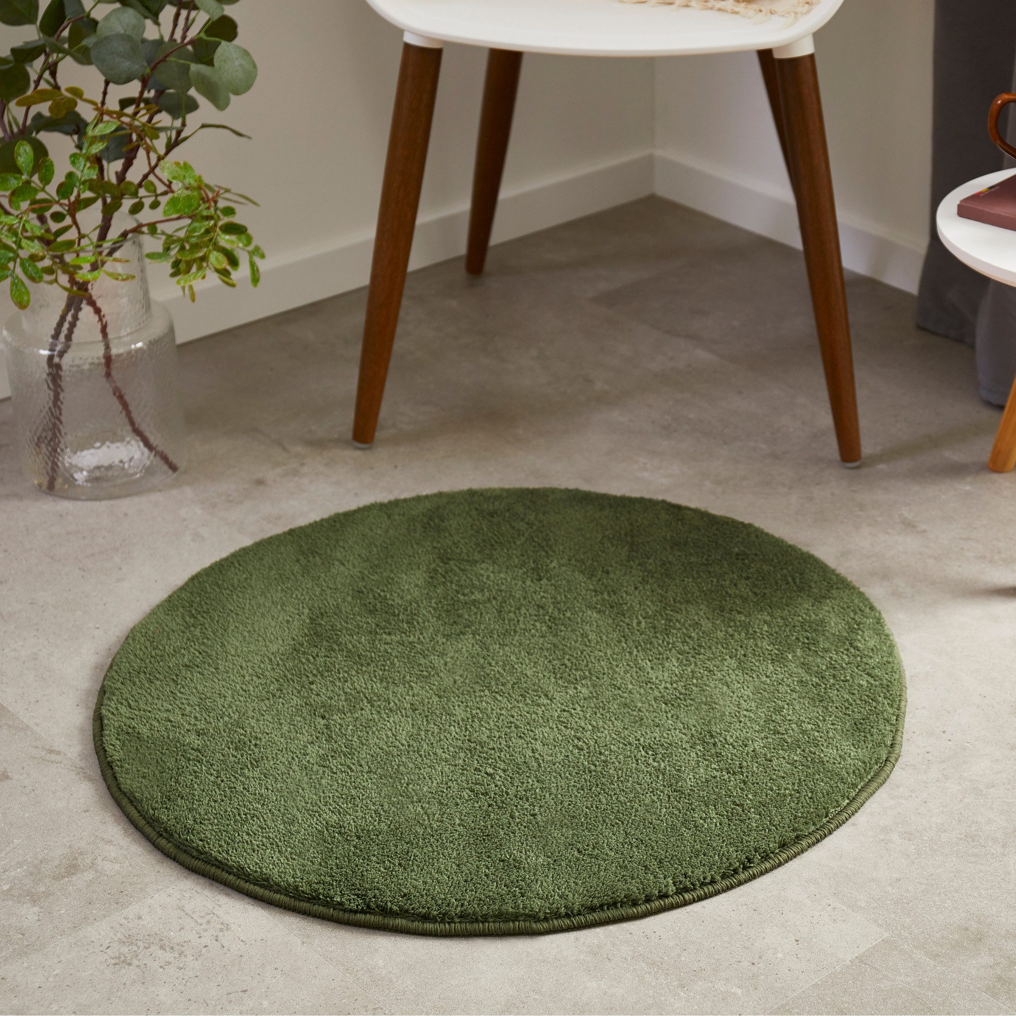 Andiamo Teppich Arezzo, rund, Höhe: 16 mm, Uni Farben, weicher Flor, waschb günstig online kaufen