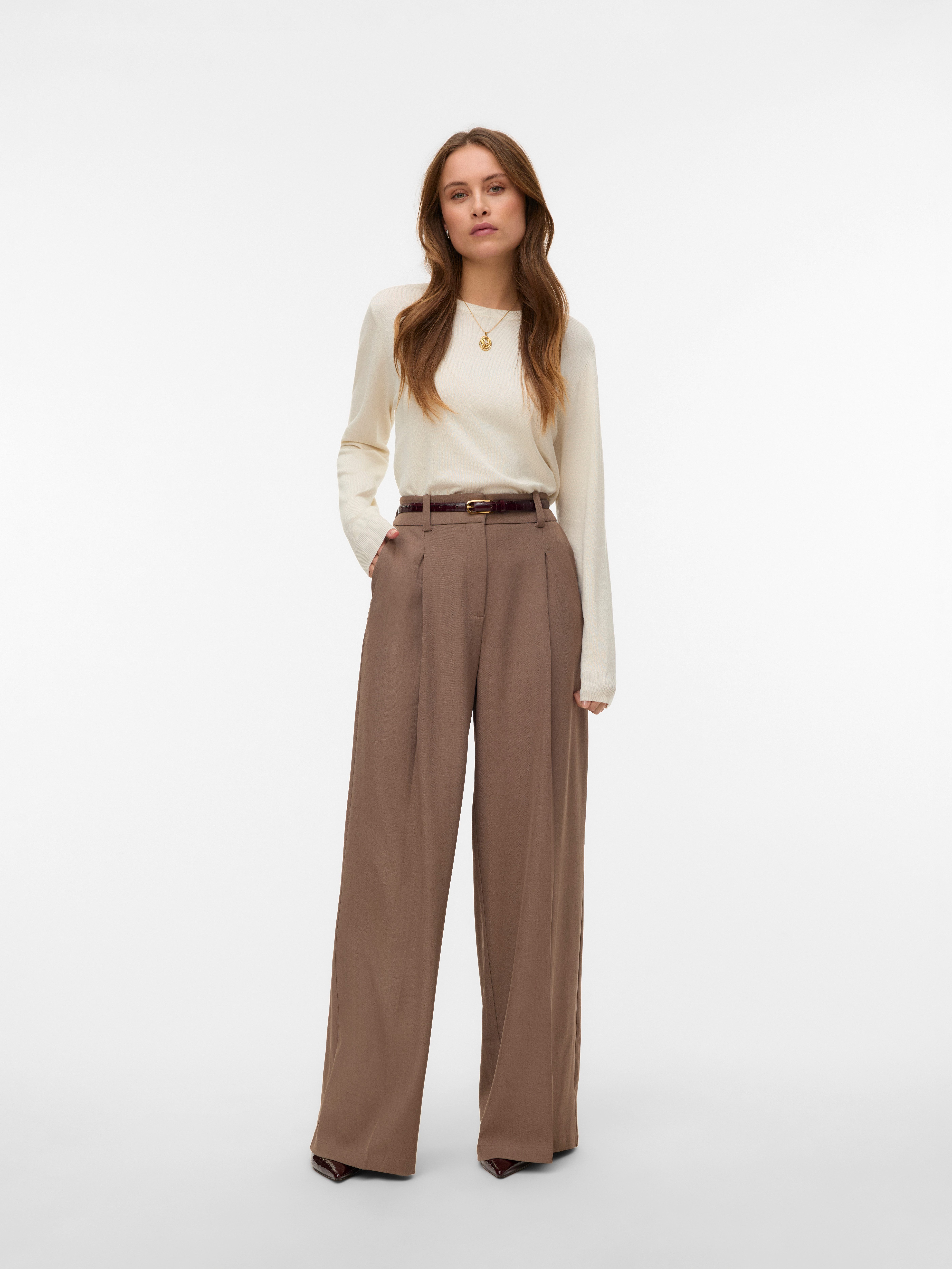 Vero Moda Strickpullover VMSILJE LS O-NECK PULLOVER NOOS