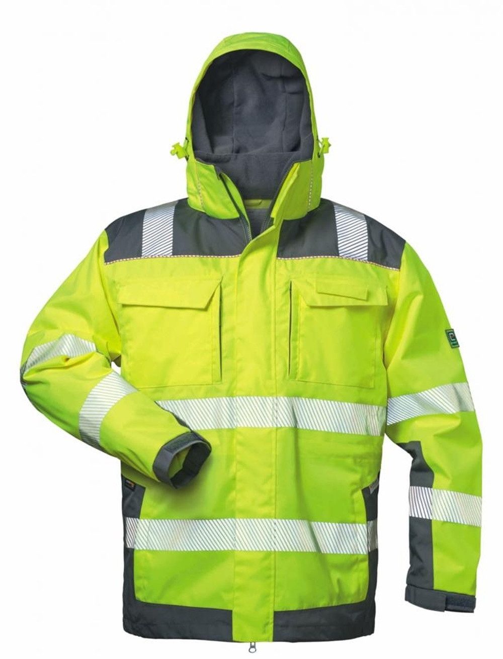 Schutzjacke RUFUS 2in1 Warnschutzjacke Gelb/Grau ELYSEE® EN ISO 20471/3, Gr.XXL
