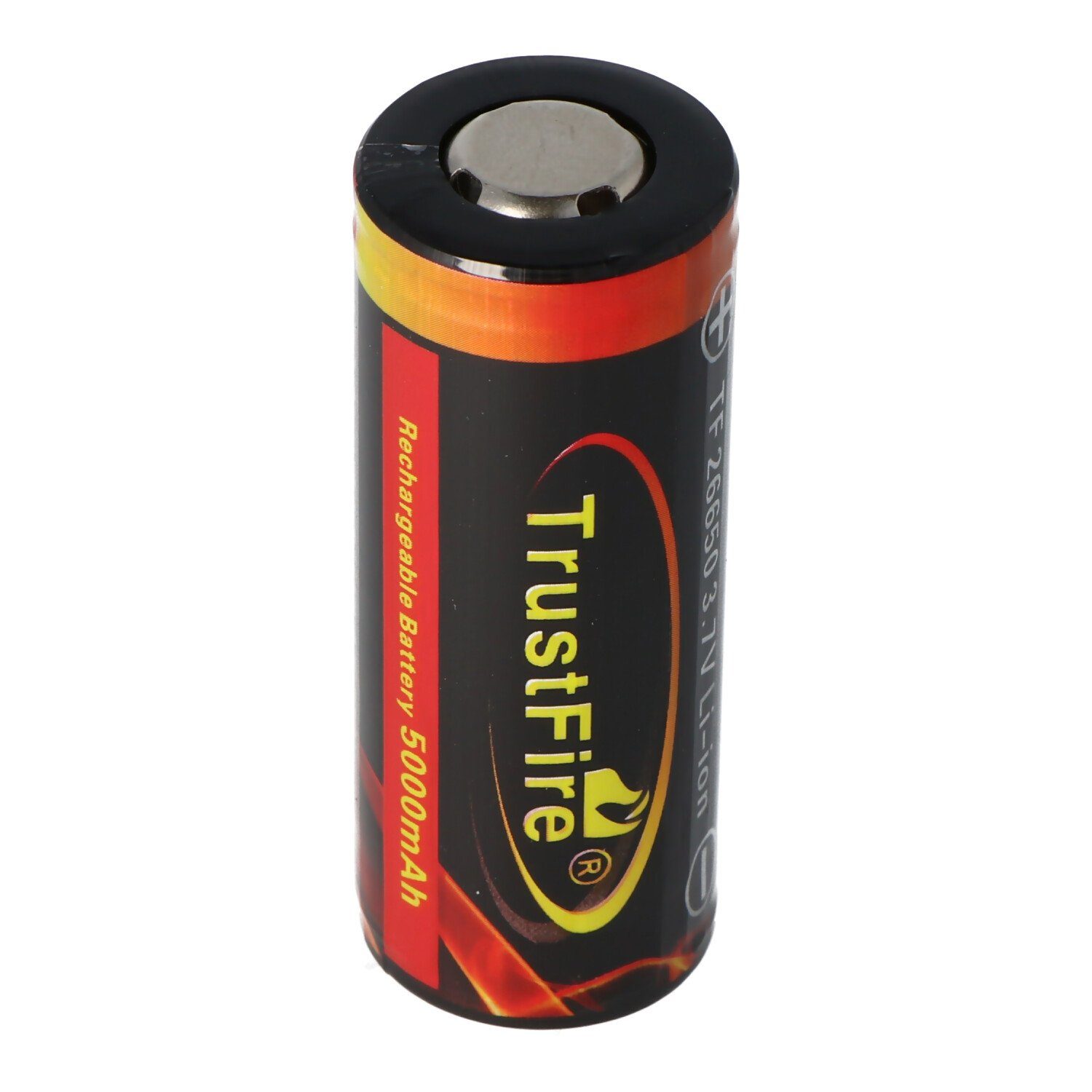 Trustfire Trustfire 26650 5000mAh 3,6V, 3,7V geschützter Li-Ion-Akku, Abmessung Akku 4500 mAh (3,7 V)