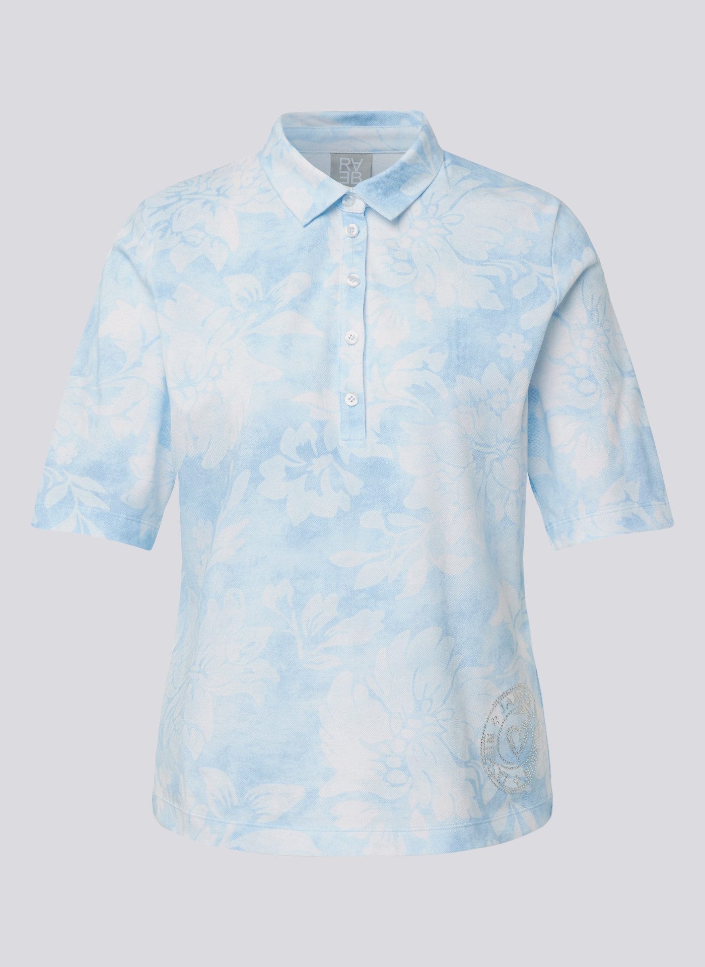 Rabe Poloshirt mit floralem Muster