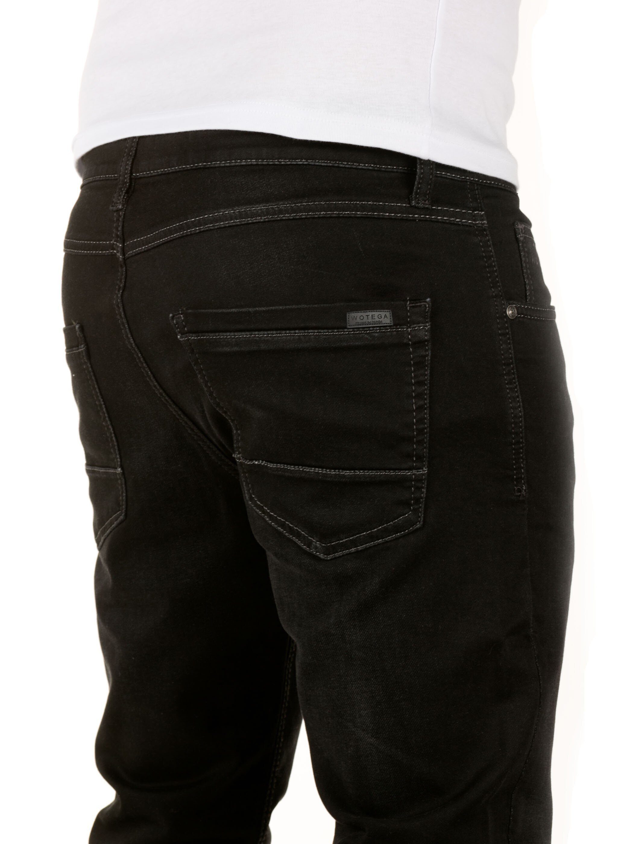WOTEGA Slim-fit-Jeans Herren Jogginghose in Jeans-Look Noah Stretch Hose in Jogging Jeans Sweathosen Denim