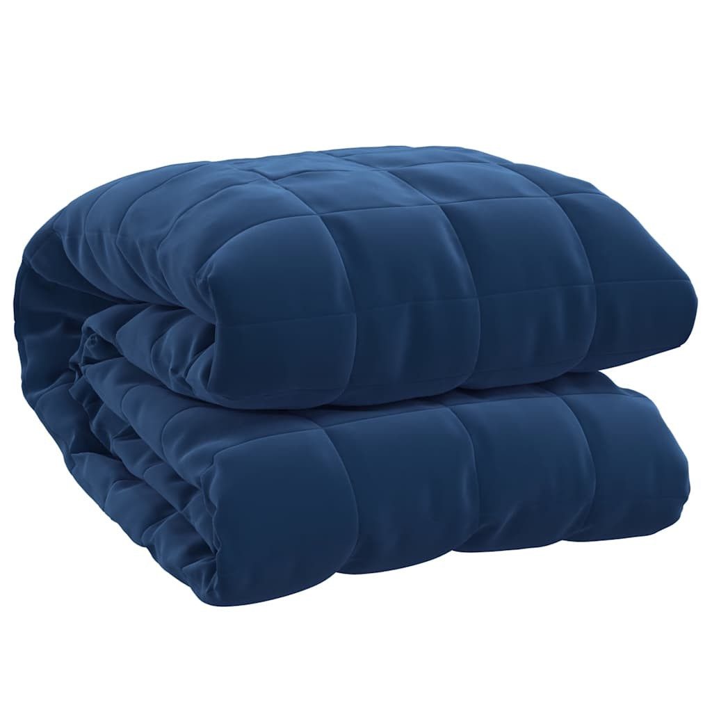 vidaXL Bettüberwurf Gewichtsdecke Blau 220x260 cm 11 kg Stoff