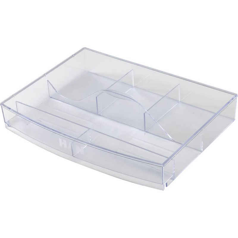 HAN Schubladenbox mit 6 Fächern und Griff, -glasklar
