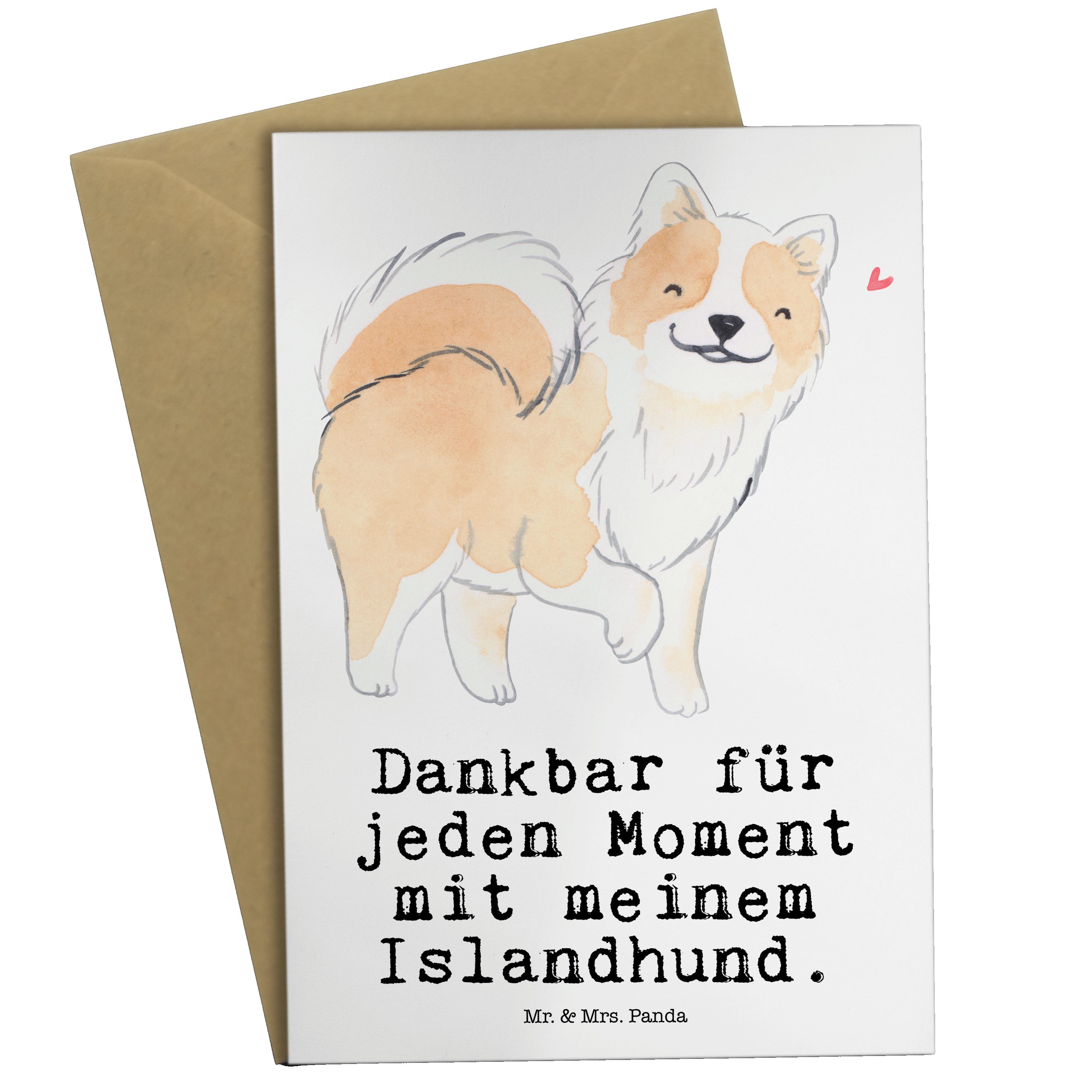 Mr. & Mrs. Panda Grußkarte Geschenk, Weiß Geburtstagskarte, Ho Moment Klappkarte, - - Islandhund