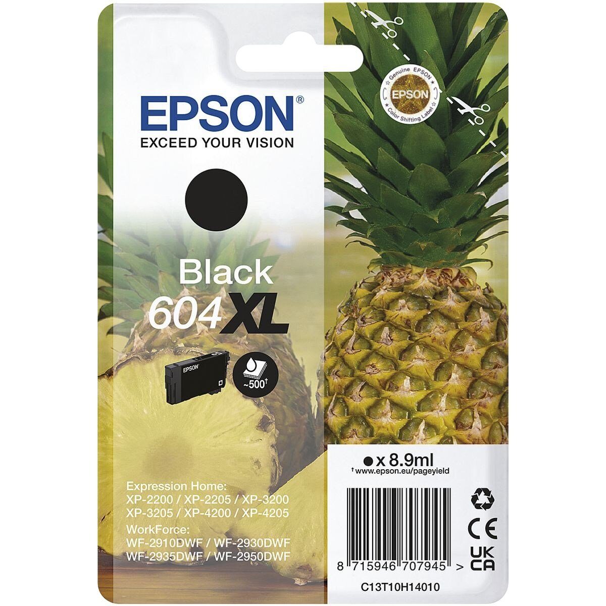 Epson 604 XL (C13T10H14010) Tintenpatrone (1-tlg., Original Druckerpatrone, schwarz)