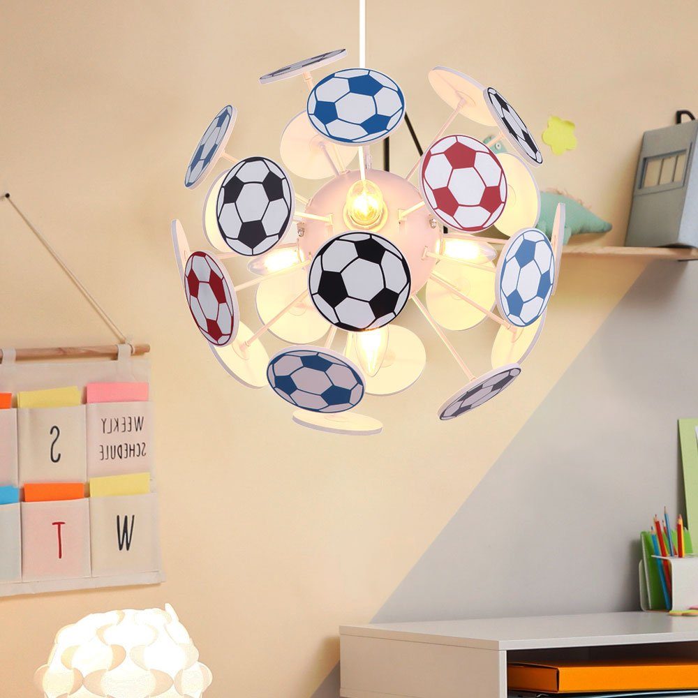 etc-shop LED Pendelleuchte, Leuchtmittel inklusive, Warmweiß, Kinder Decken  Pendel Leuchte Fußball Spiel Zimmer Jungen Hänge