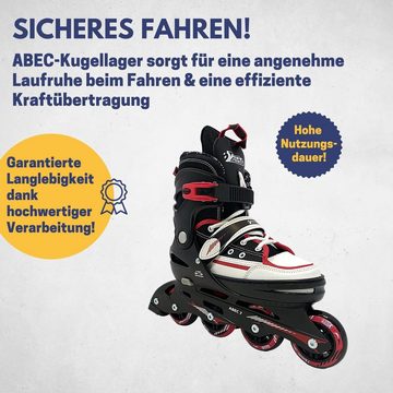Best Sporting Inlineskates Inline Skates Kinder I Rollschuhe größenverstellbar, robuste Inliner für Jugendliche mit Bremse, Rollerskates Schuhe Kinder
