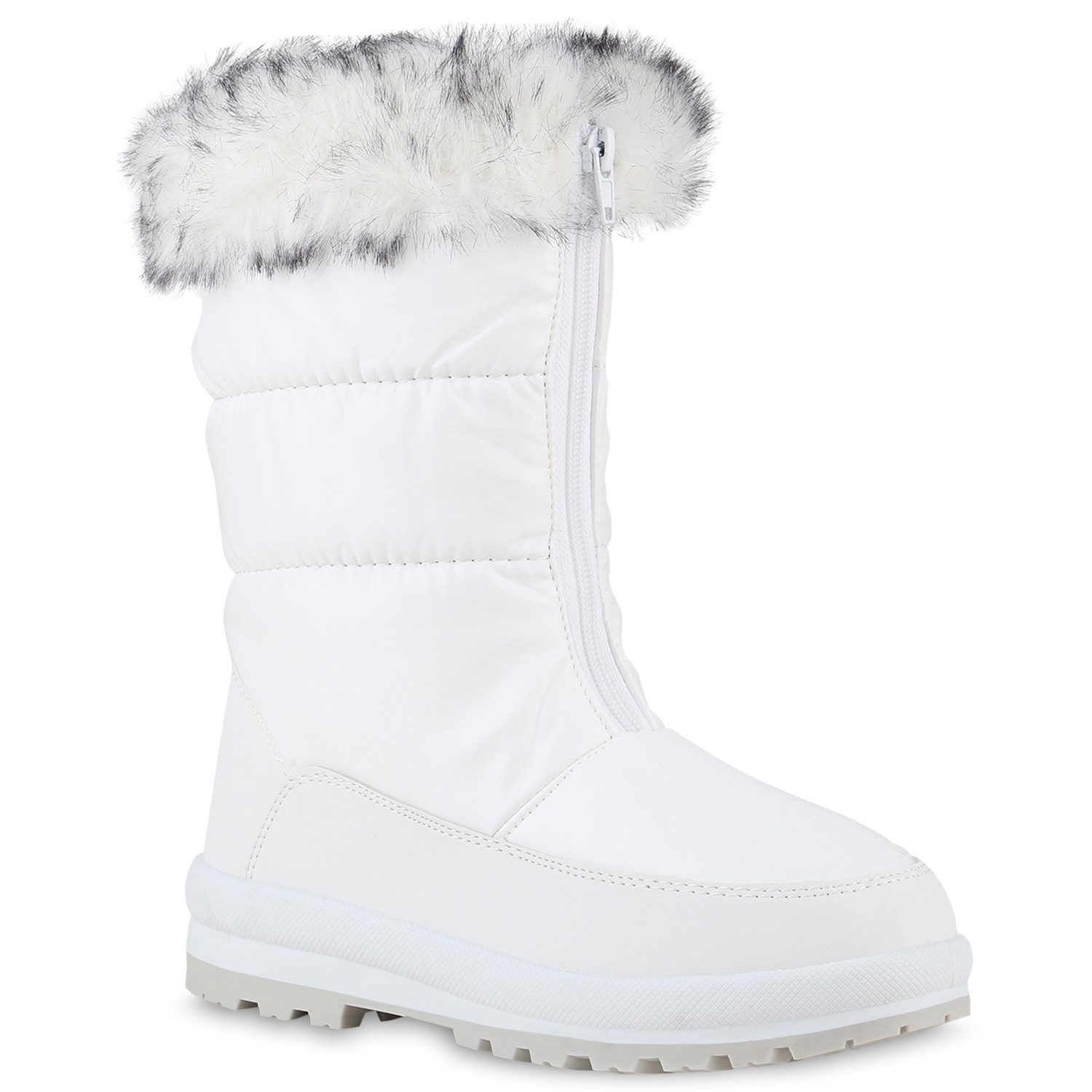 VAN HILL 840074 Winterstiefel Damen Warm Gefüttert Winterstiefel Чоботи Bequem Kunstfell