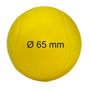 alldoro Tennisball 60051, 3er Set gelbe Soft-Tennisbälle, Ø je 6,5 cm, aus Schaumstoff