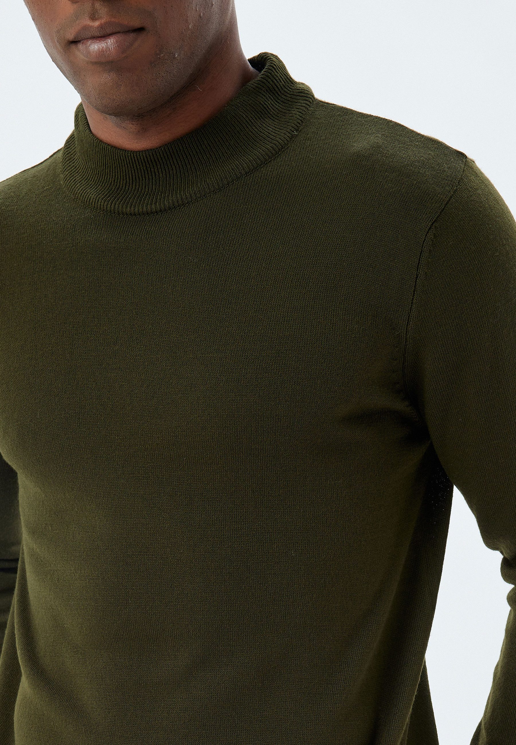 Koton Rollkragenpullover Standkragen Regular Rollkragenpullover