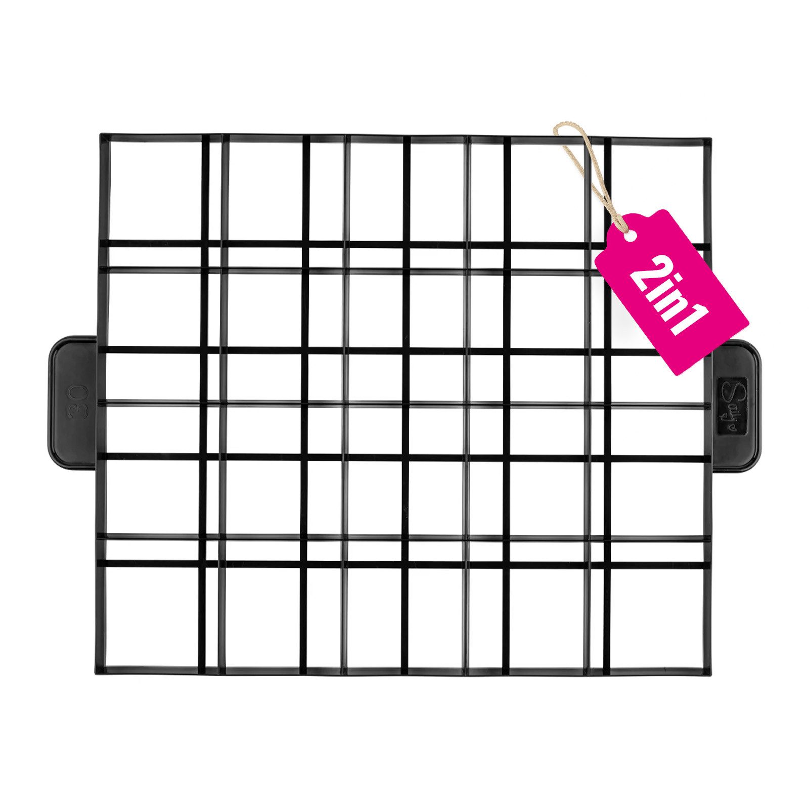 Sallys Tortenbodenteiler Sallys Kucheneinteiler 20/30 Stücke, Ergonomischer Griff