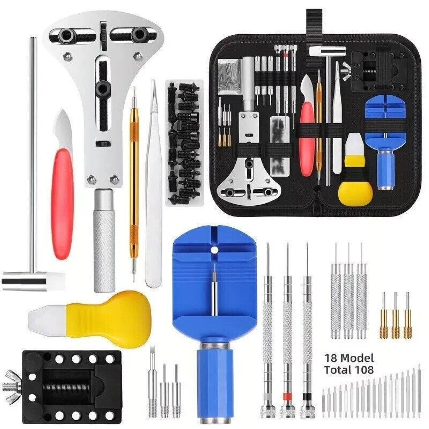 Werkzeugset 147-teiliges Set, Gehäuseöffner, Reparatur, Uhrmacherwerkzeug