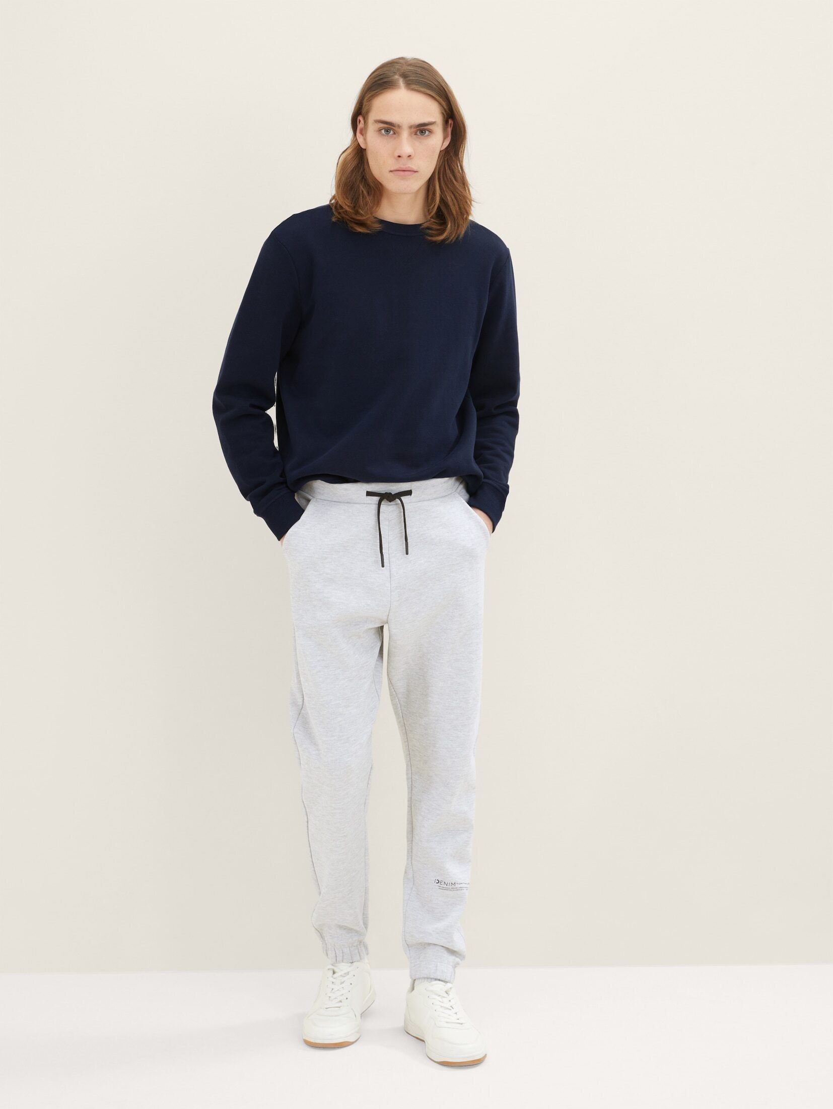 TOM TAILOR Denim Sweathose Jogginghose mit Logoprint