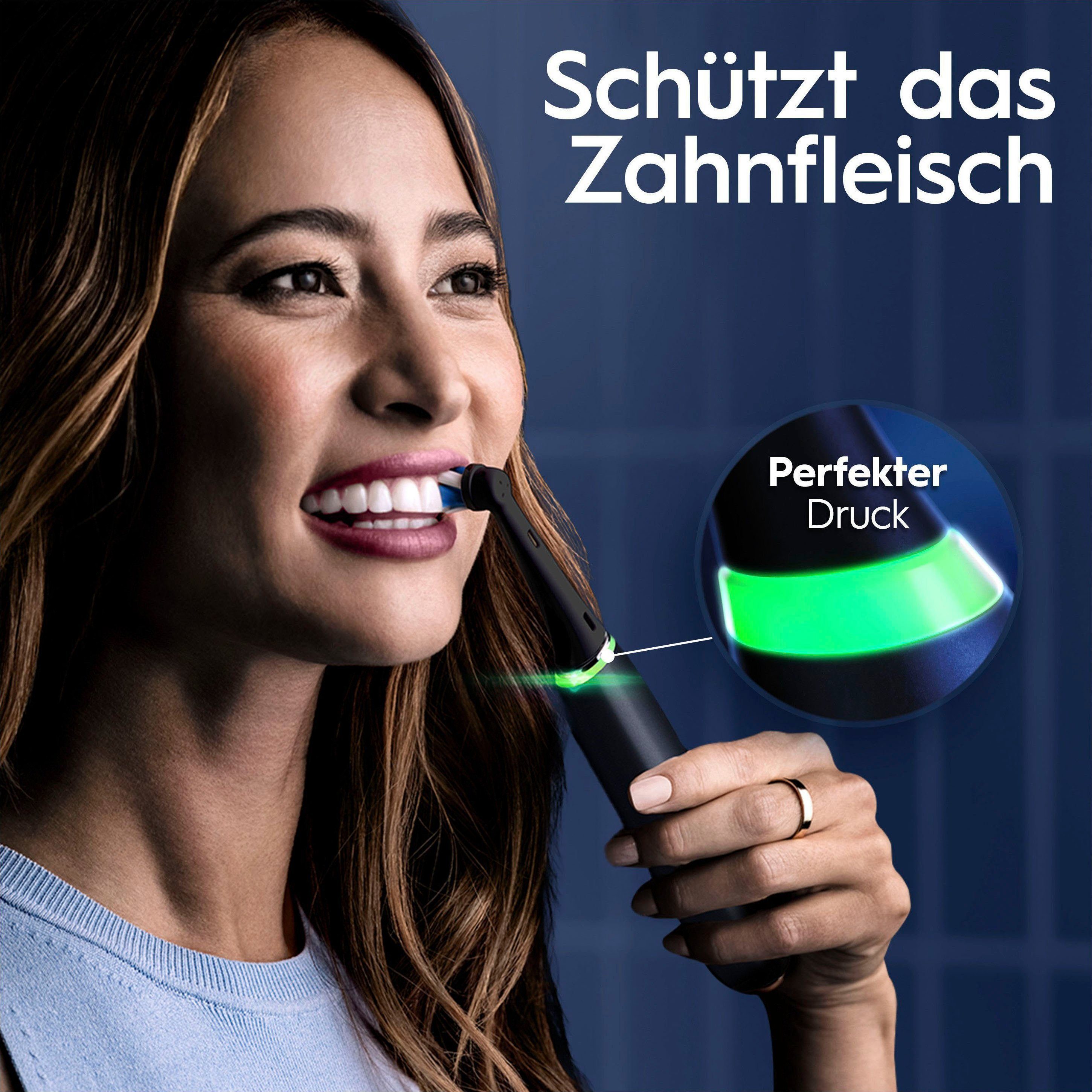 Oral-B Elektrische Zahnbürste iO 9 Luxe Edition, Aufsteckbürsten: 1 St., mit Magnet-Technologie, 7 Putzmodi, Farbdisplay & Lade-Reiseetui