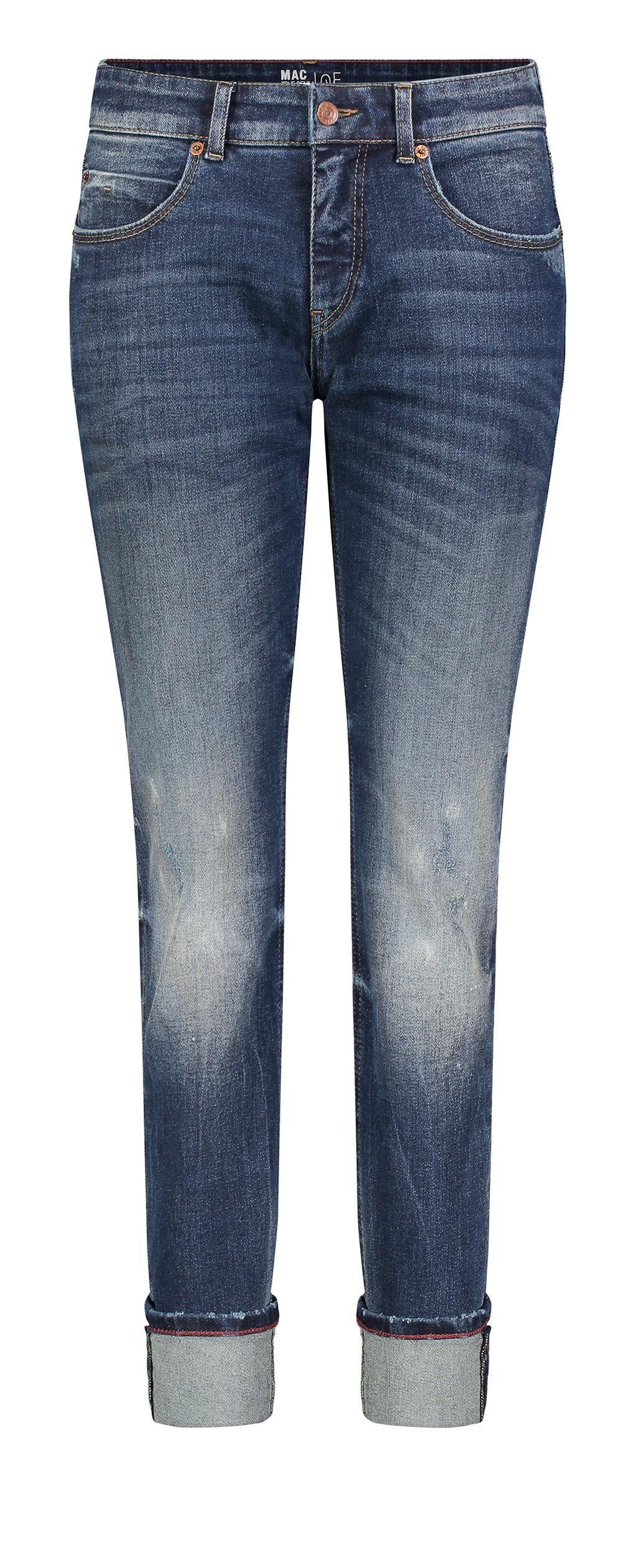 MAC Stretch-Jeans MAC STRAIGHT authentic blue dirty wash 2905-90-0335L-D807