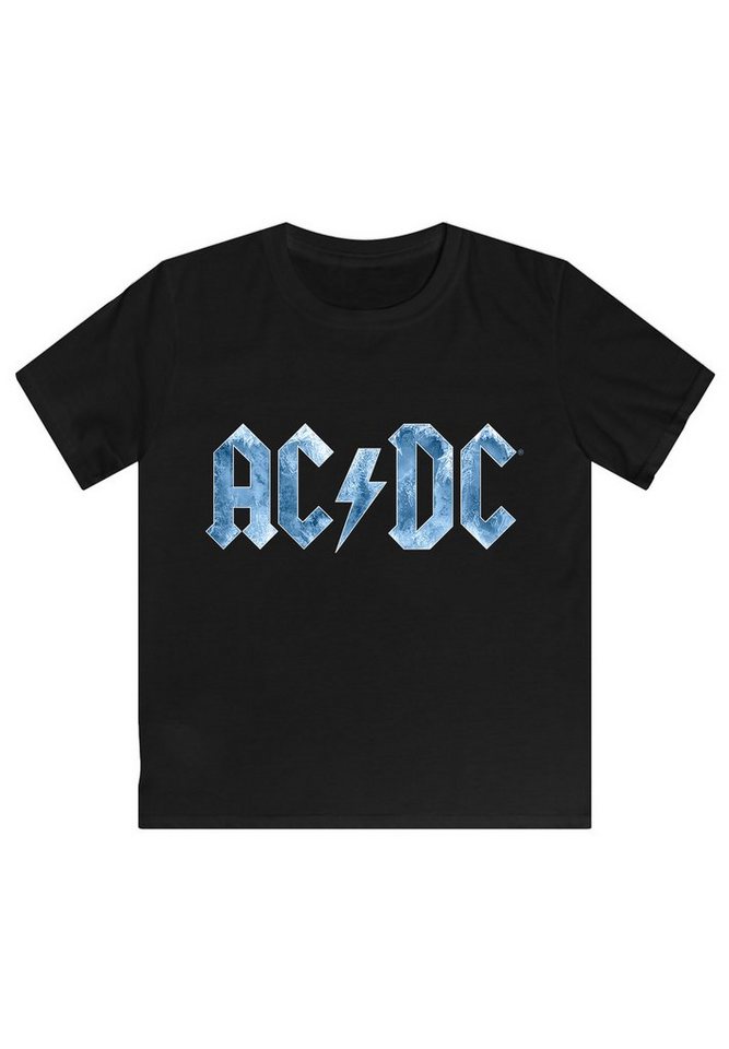 F4NT4STIC T-Shirt ACDC Blue Ice Logo für Kinder & Herren Print, Sehr  weicher Baumwollstoff mit hohem Tragekomfort