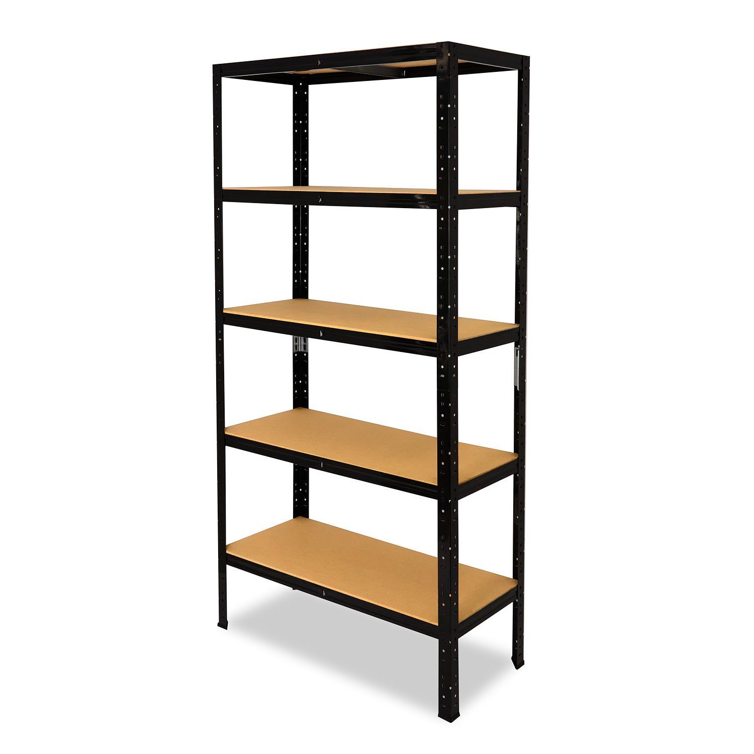 shelfplaza Regal Steckregal & BLACK, Böden Lagerregal, Metall Metallregal Tragkraft, 5 mit schwarz als Schwerlastregal 180x45x30cm, je Lastenregal, 175kg schwarz Büroregal