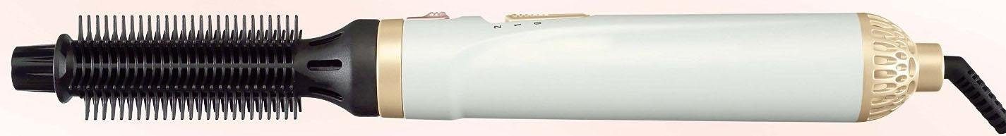 Rowenta Warmluftbürste Wave & Curl Warmluftbürste, Abrollsystem für einfaches Styling, Keramik-/Turmalinbeschichtung, 2 Einstellungen, Föhnbürste, CF3910