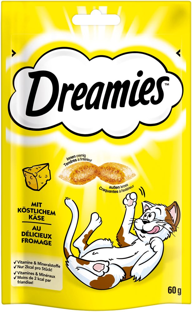 Dreamies DREAMIES™ Käse 60g, Snack für: Katze