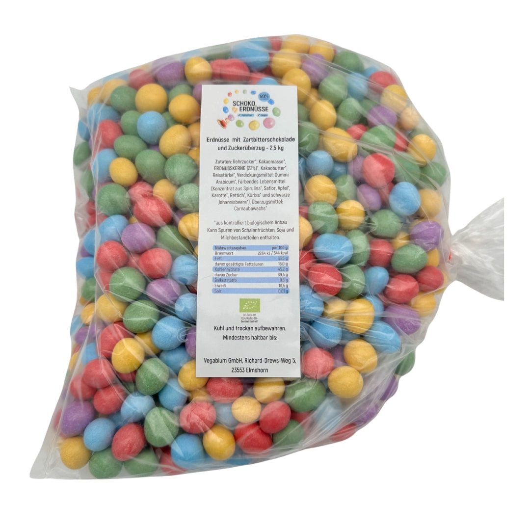 Vegablum Schokolade Bio Schoko Erdnüsse, vegane Großpackung, 2,5 kg, 1 x 2500,00 g