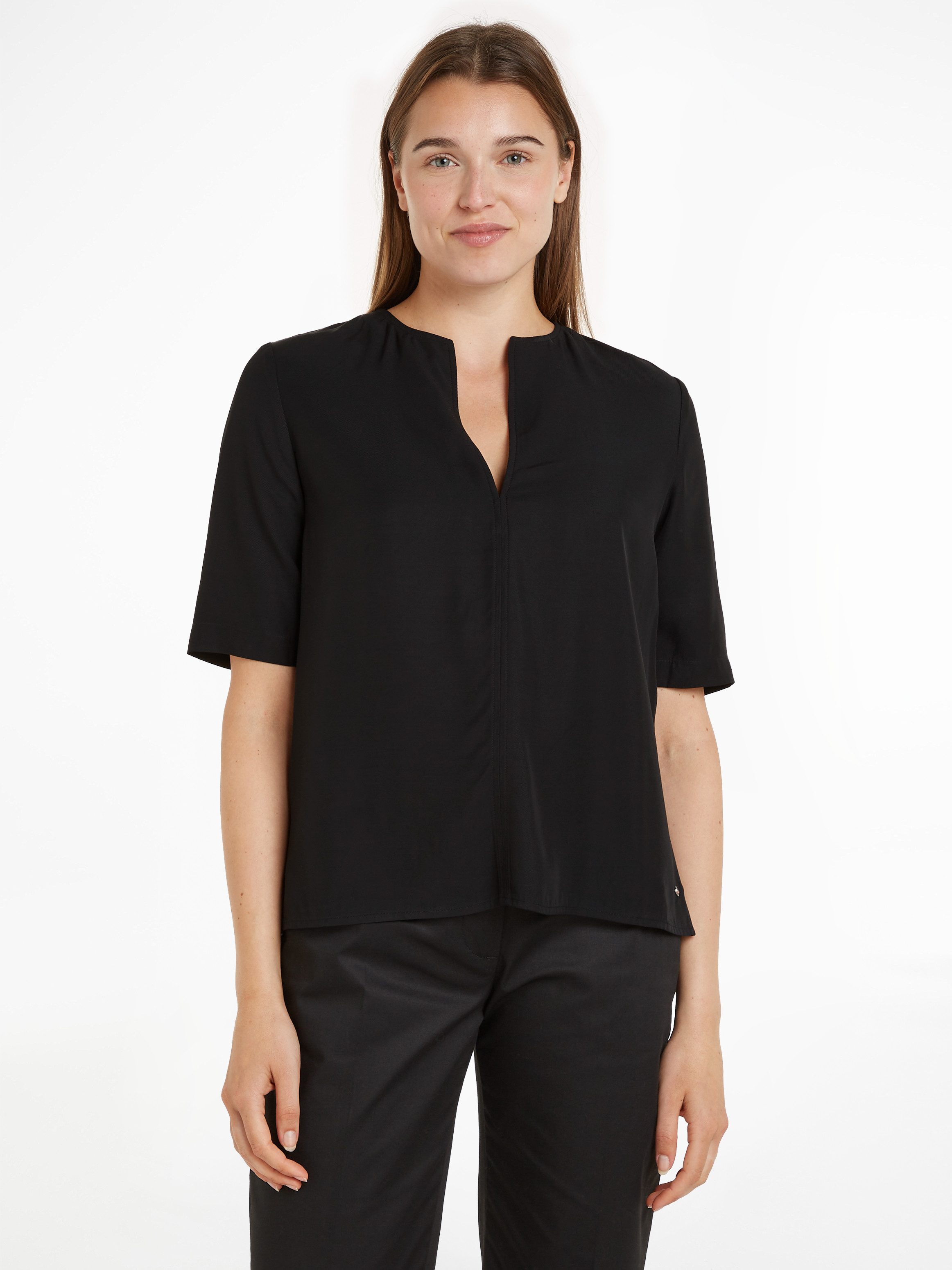 Tommy Hilfiger Klassische Bluse VISCOSE REGULAR günstig online kaufen