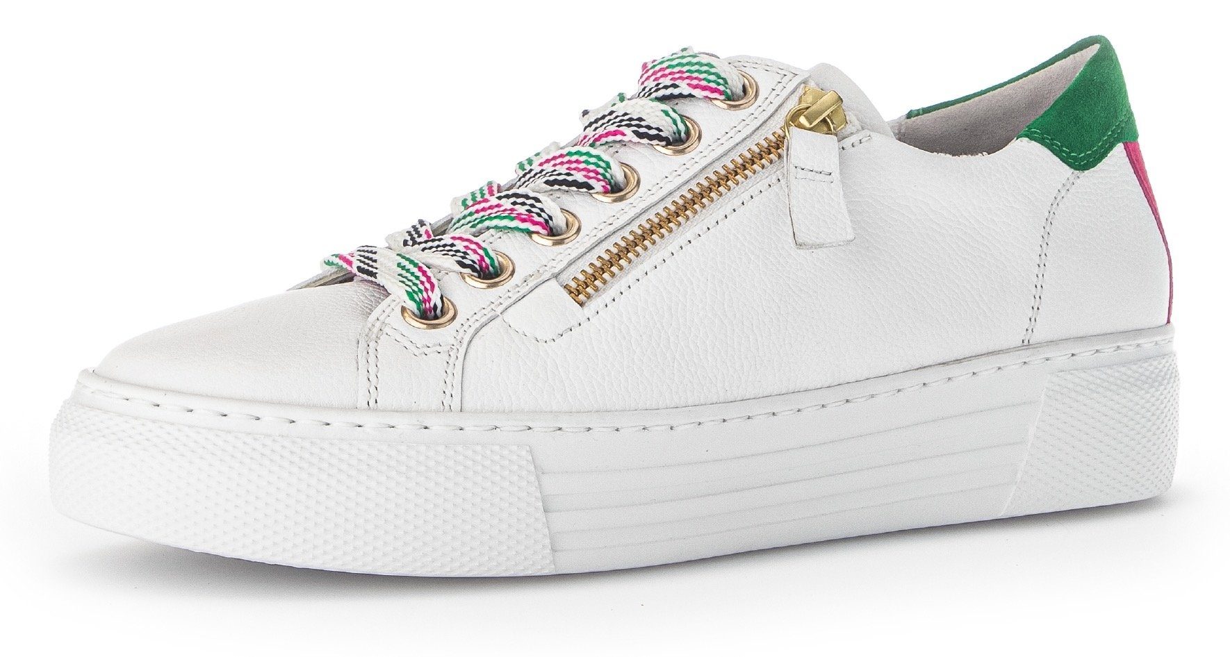 Gabor FLORENZ Plateausneaker mit bunten Besätzen, Weite G, Freizeitschuh, H günstig online kaufen