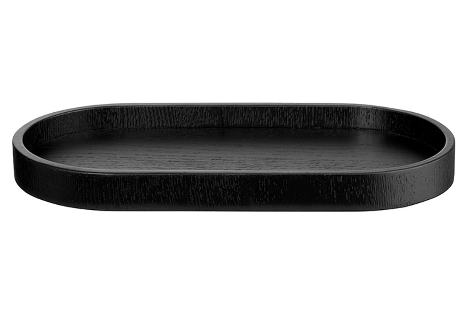 Tablett WOOD BLACK, 23 x 11 cm, Schwarz
