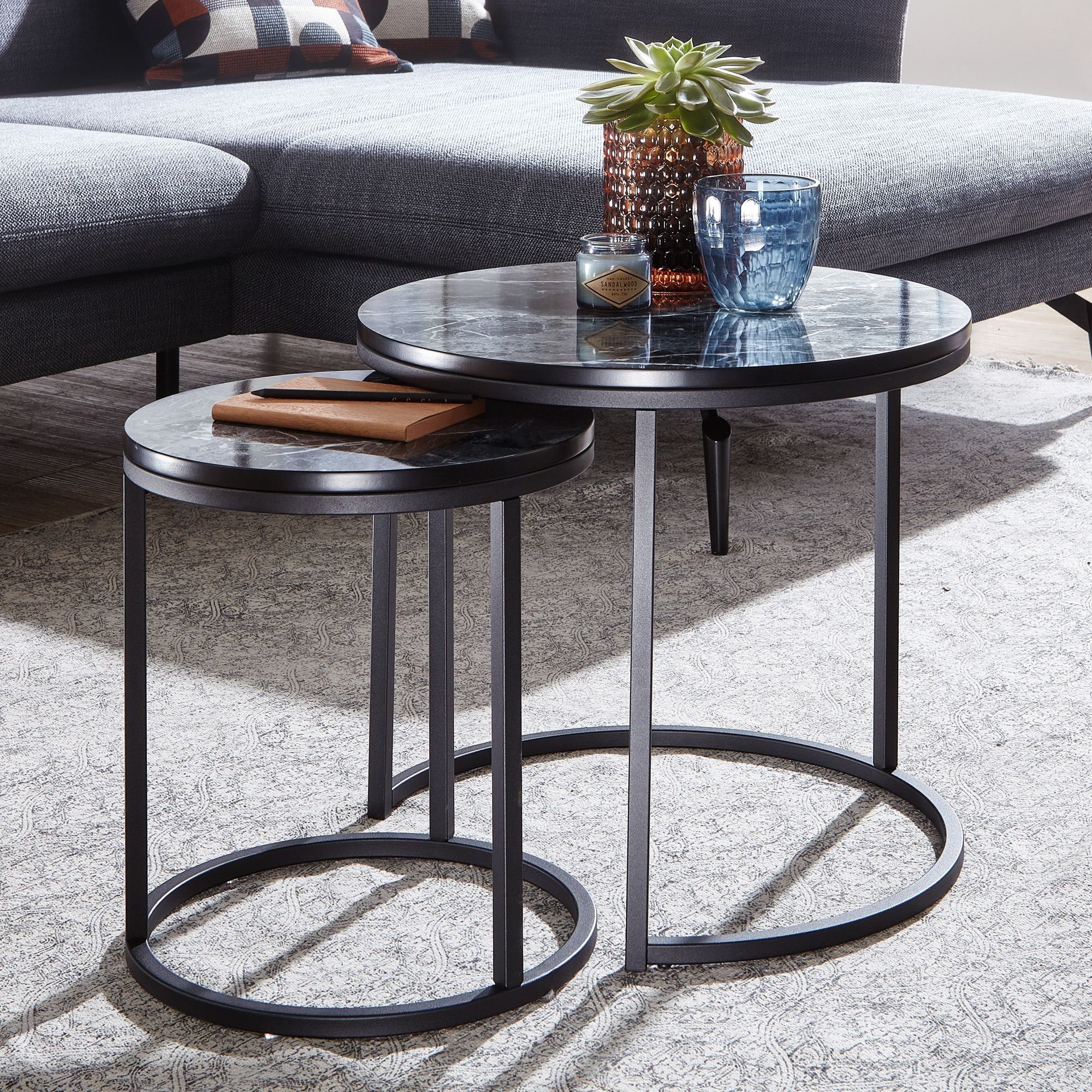 möbelando Satztisch Design Beistelltisch 2er Set günstig online kaufen