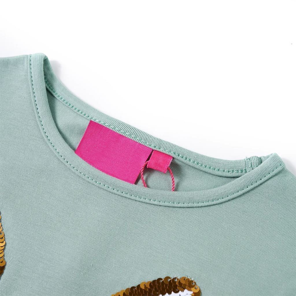 vidaXL Langarmshirt Kinder-Langarmshirt Minzgrün 128